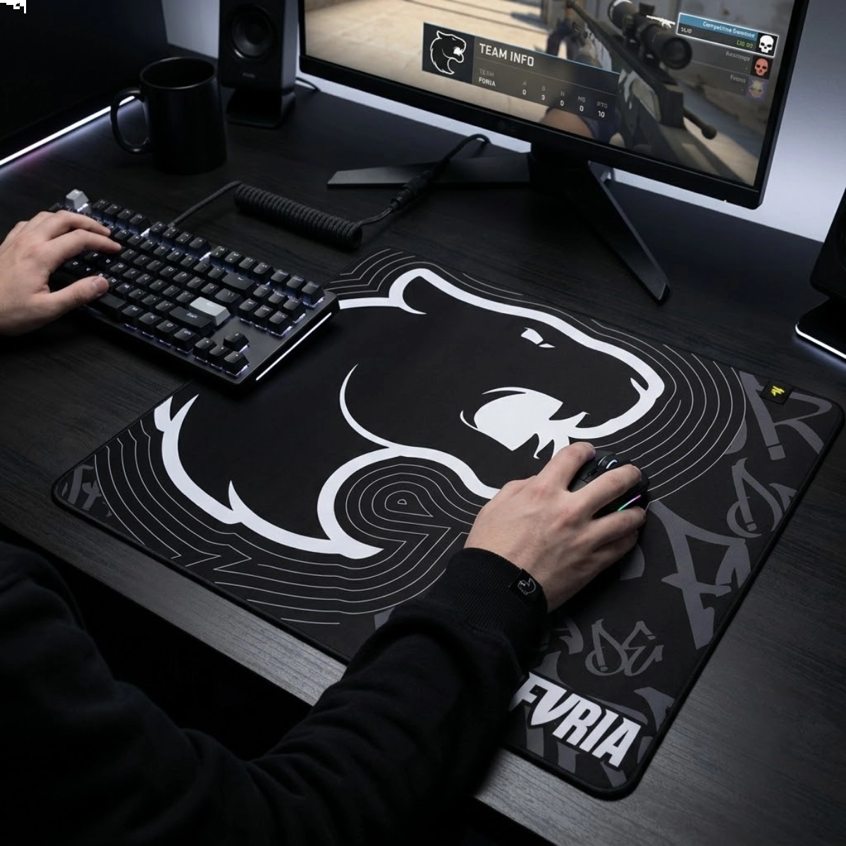 MOUSEPAD GAMER FALLEN PANTERA PRO FURIA 45X40CM MOUSEPAD GAMER FALLEN PANTERA PRO FURIA 45X40CM