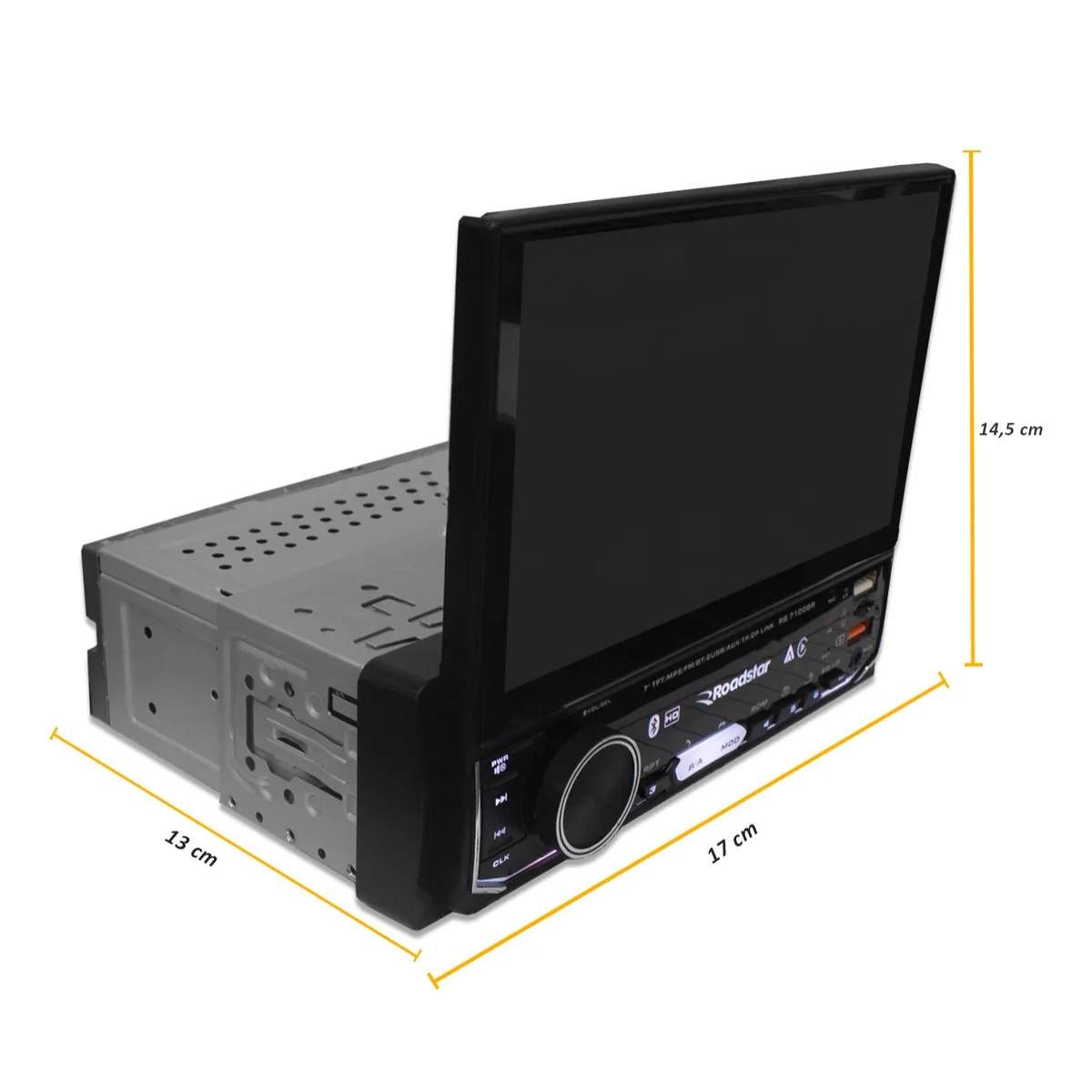 MULTIMÍDIA MP5 1 DIN TELA 7 POLEGADAS BLUETOOTH BLACK PIANO