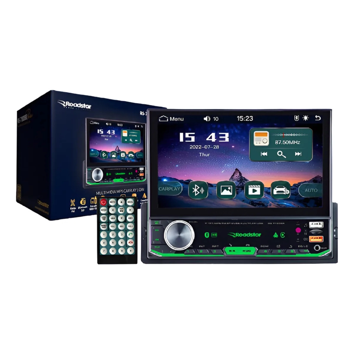 MULTIMÍDIA MP5 1 DIN TELA 7 POLEGADAS BLUETOOTH BLACK PIANO