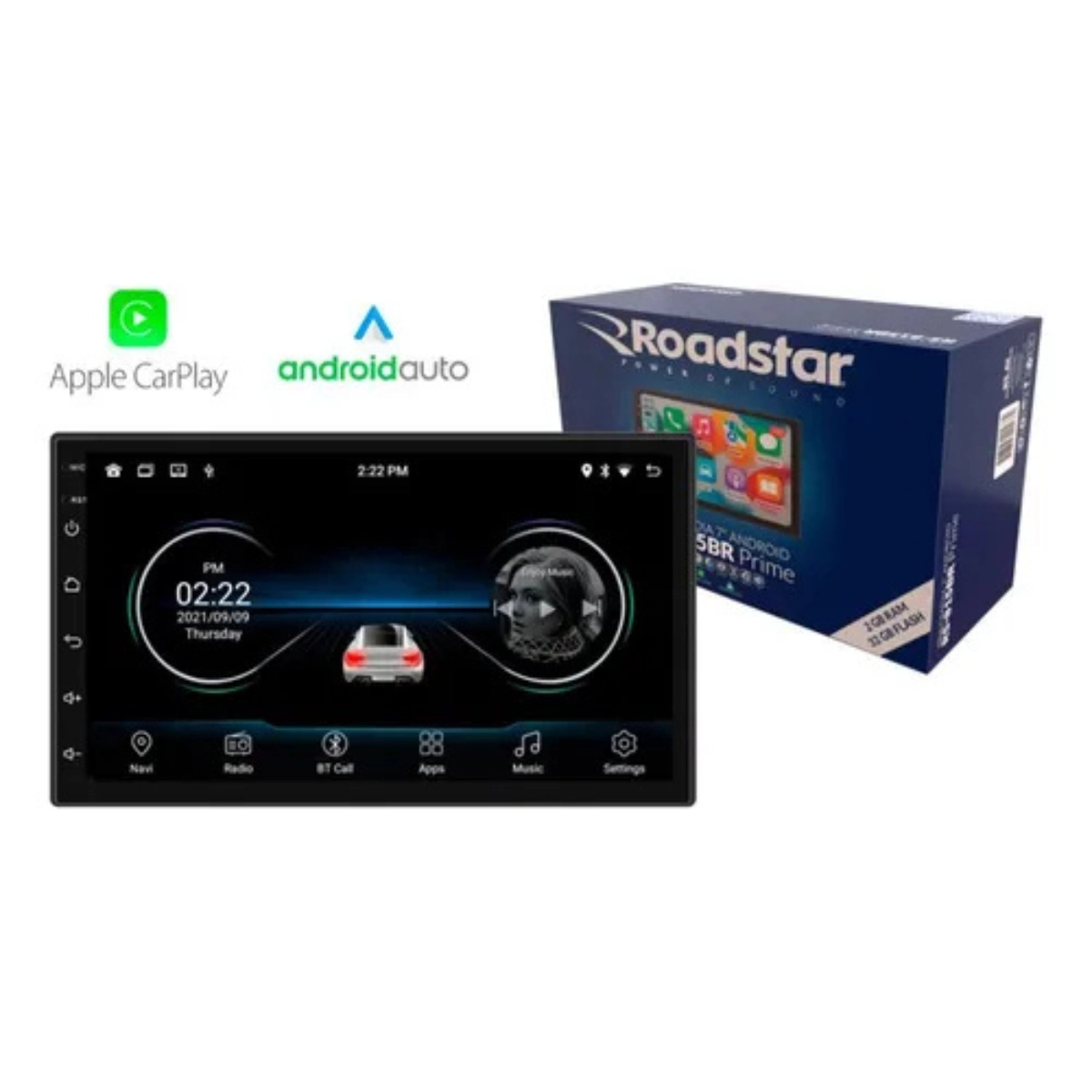 Multimídia Roadstar Rs815br Prime Android Carplay 7 Polegadas