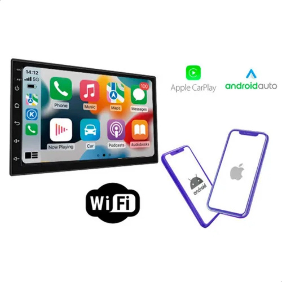 Multimídia Roadstar Rs815br Prime Android Carplay 7 Polegadas