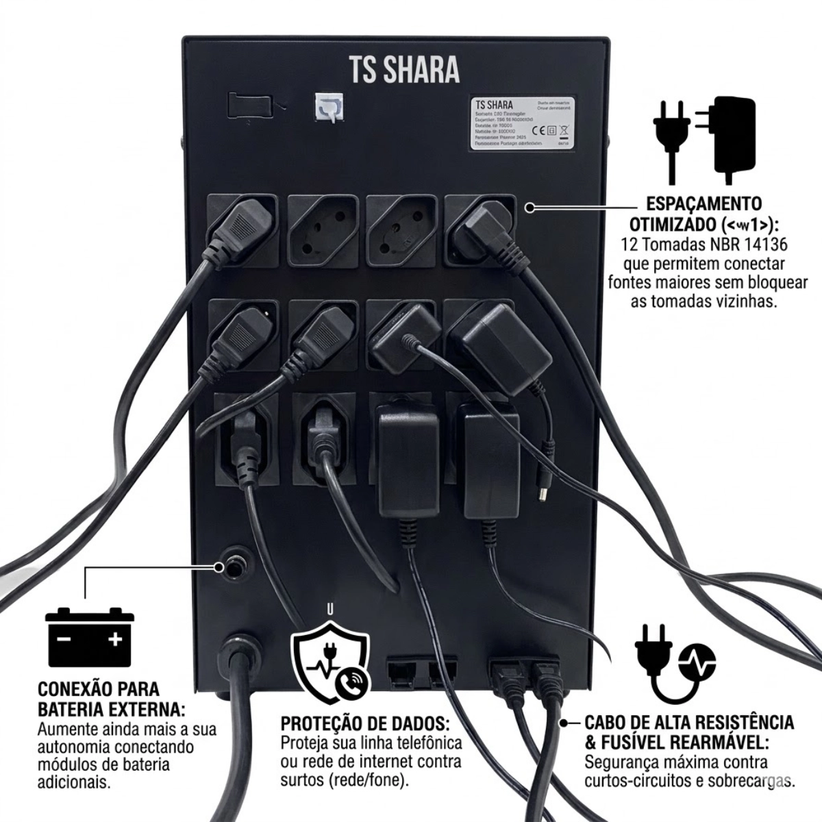 NOBREAK PROFISSIONAL 3200VA UNIVERSAL BIVOLT TS SHARA SENOIDAL PARA SERVIDOR NOBREAK PROFISSIONAL 3200VA UNIVERSAL BIVOLT TS SHARA SENOIDAL PARA SERVIDOR