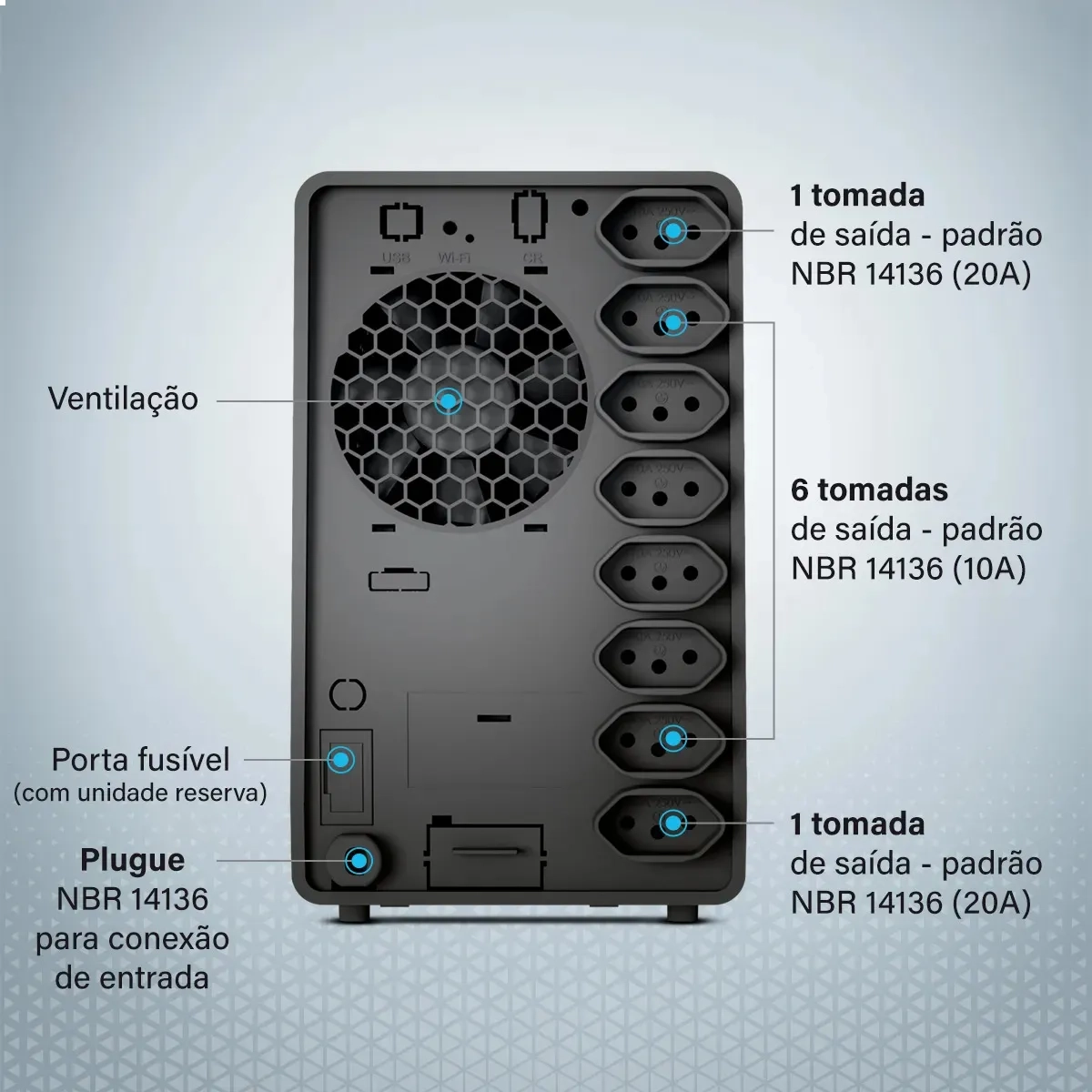 NOBREAK SMS TECH 1400VA BIVOLT AUTOMÁTICO SAÍDA 115V NOBREAK SMS TECH 1400VA BIVOLT AUTOMÁTICO SAÍDA 115V