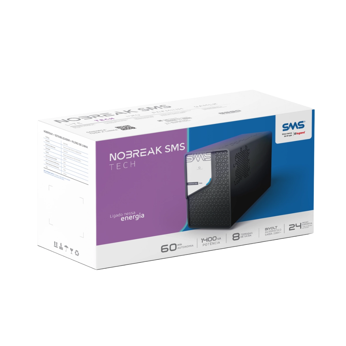 NOBREAK SMS TECH 1400VA BIVOLT AUTOMÁTICO SAÍDA 115V NOBREAK SMS TECH 1400VA BIVOLT AUTOMÁTICO SAÍDA 115V