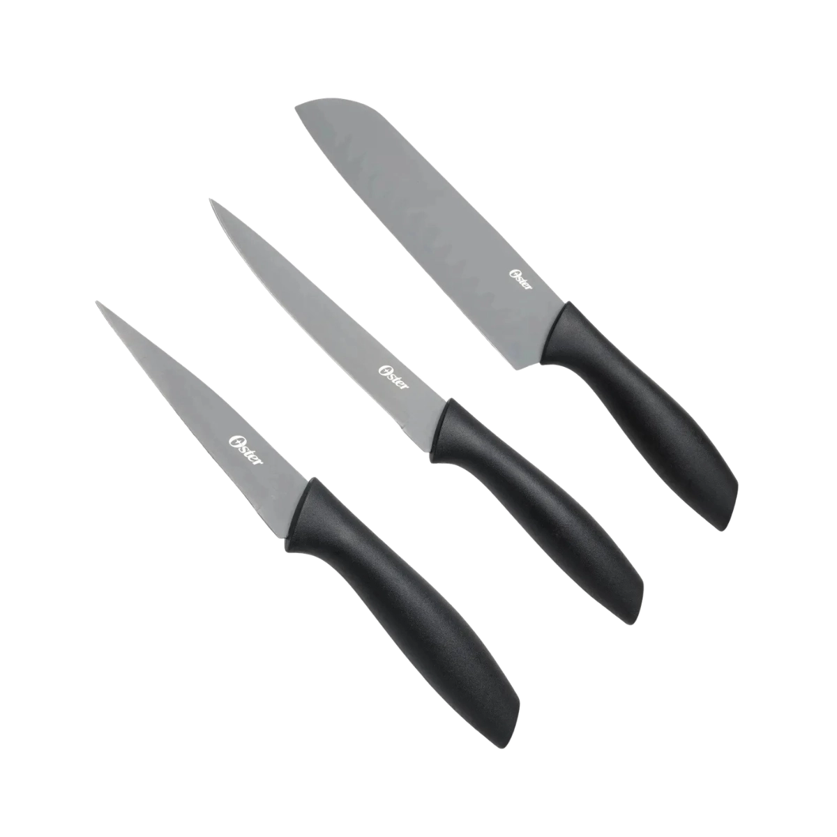 Oster Jogo de Facas 5 Pecas em Aco Inoxidavel com Revestimento Antiaderente Dunkirk - Faca Santoku 1 Oster Jogo de Facas 5 Pecas em Aco Inoxidavel com Revestimento Antiaderente Dunkirk - Faca Santoku 1