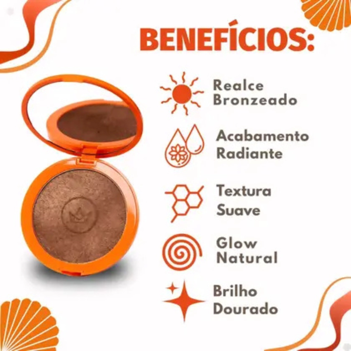 PÓ COMPACTO FACIAL TROPICAL MARI MARIA TAN BRONZER MESTIQUE MM1004-1 PÓ COMPACTO FACIAL TROPICAL MARI MARIA TAN BRONZER MESTIQUE MM1004-1