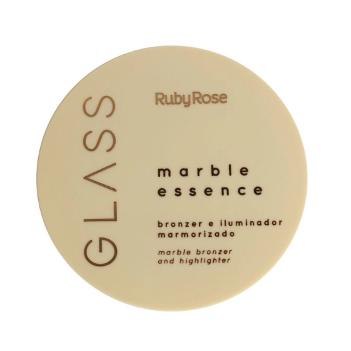 PÓ FINALIZADOR BRONZER E ILUMINADOR MARMORIZADO GLASS HBF16052