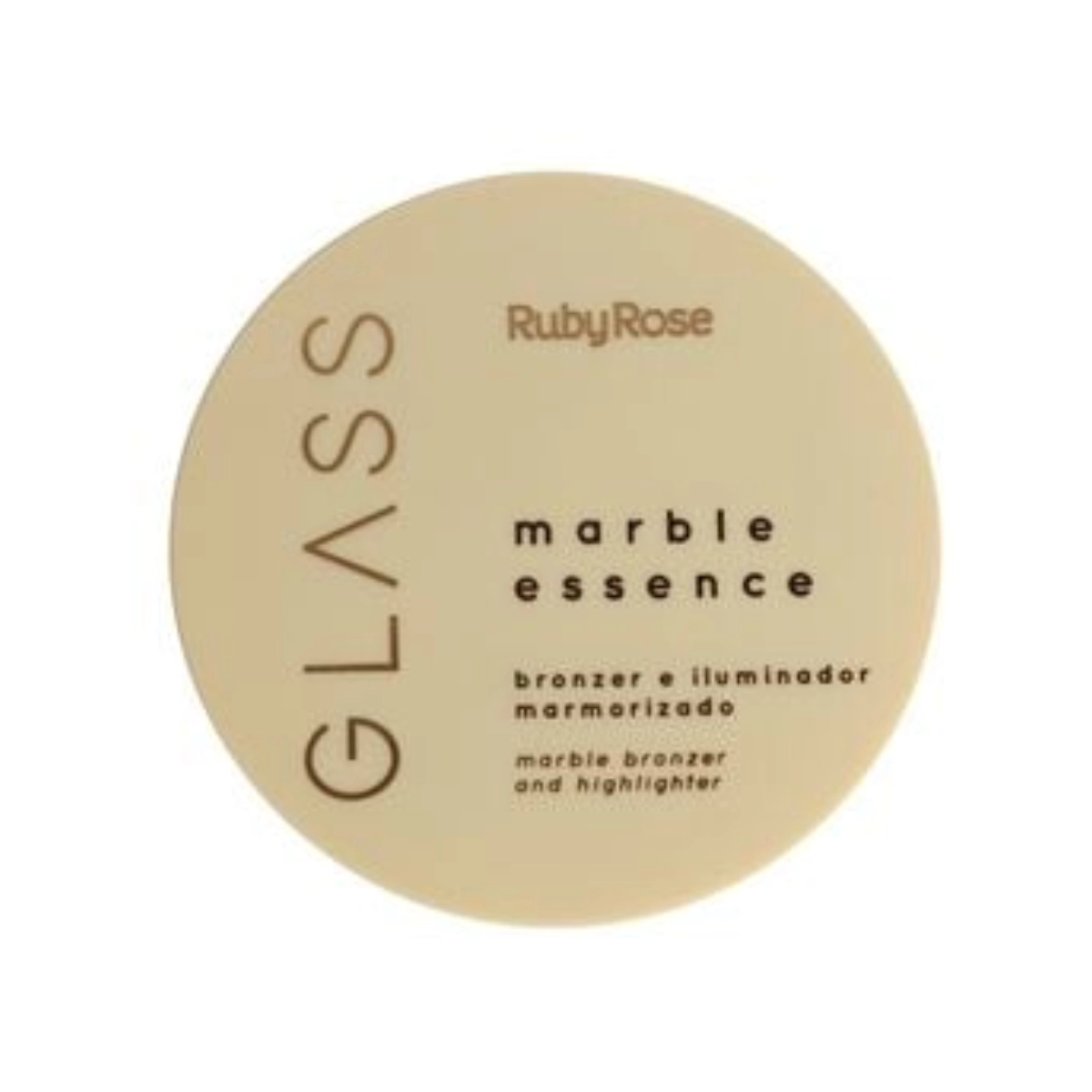 PÓ FINALIZADOR BRONZER E ILUMINADOR MARMORIZADO GLASS RUBY ROSE