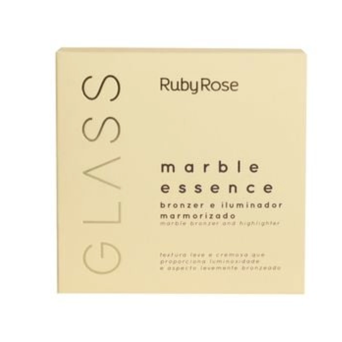 PÓ FINALIZADOR BRONZER E ILUMINADOR MARMORIZADO GLASS RUBY ROSE