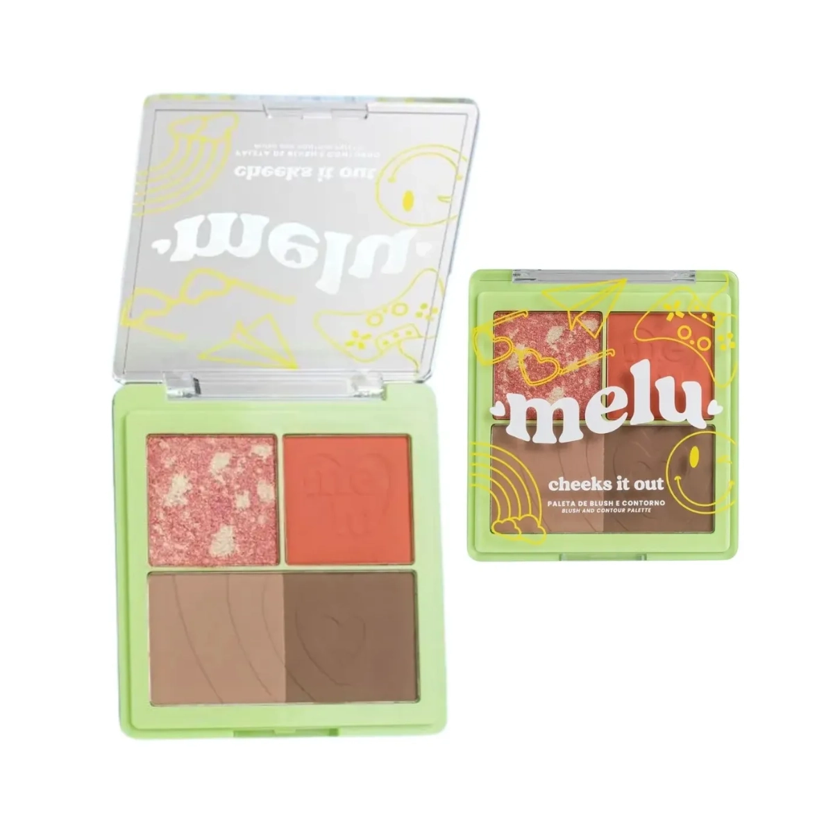 PALETA DE BLUSH E CONTORNO CHEEKS IT OUT MELU BY RUBY ROSE ORANGE JUICE PALETA DE BLUSH E CONTORNO CHEEKS IT OUT MELU BY RUBY ROSE ORANGE JUICE