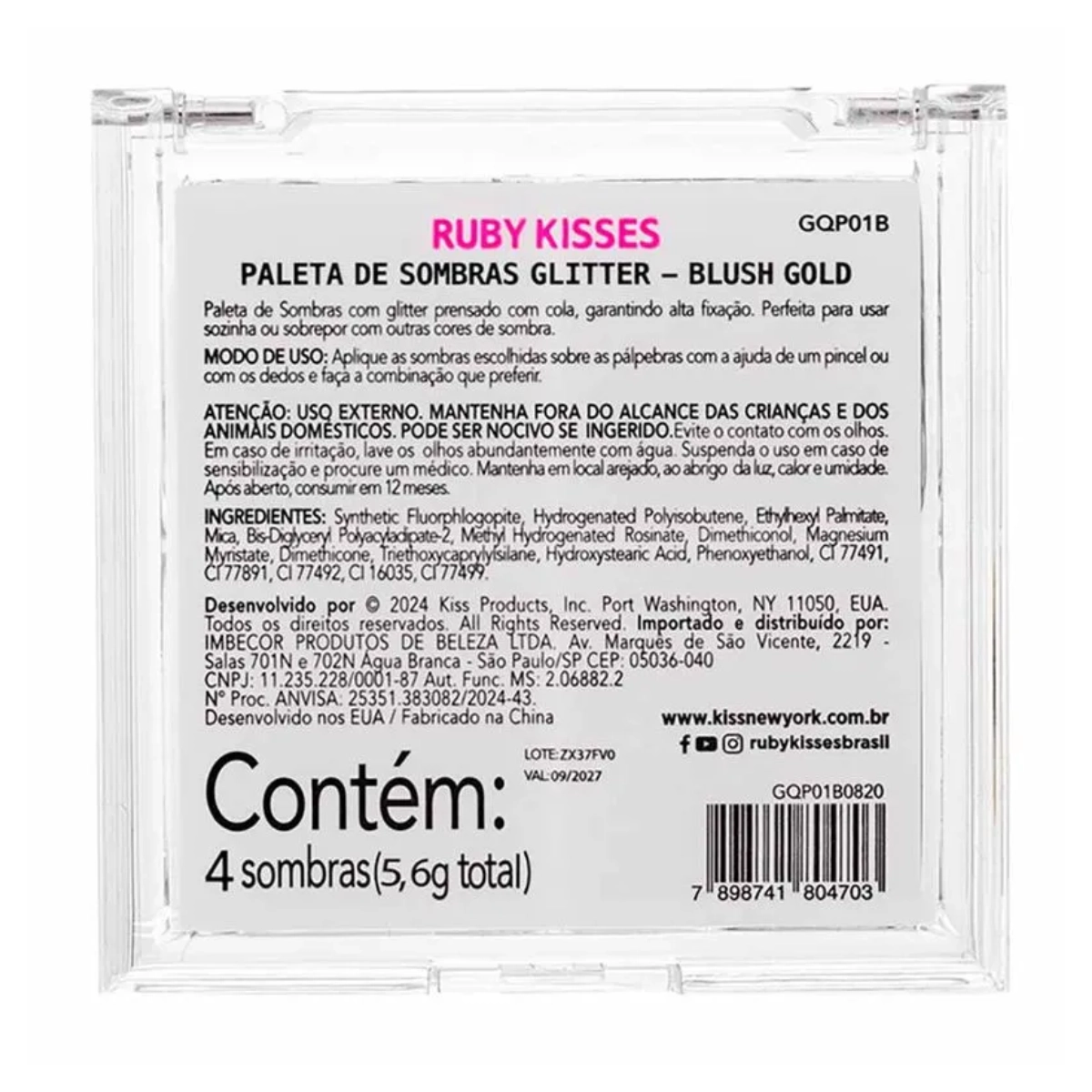 PALETA DE SOMBRAS EYESHADOW GLITTER BLUSH GOLD RUBY KISSES PALETA DE SOMBRAS EYESHADOW GLITTER BLUSH GOLD RUBY KISSES