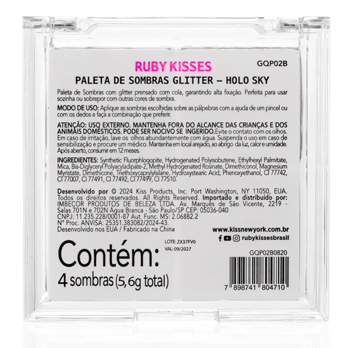 PALETA DE SOMBRAS EYESHADOW GLITTER UNICORN RUBY KISSES PALETA DE SOMBRAS EYESHADOW GLITTER UNICORN RUBY KISSES