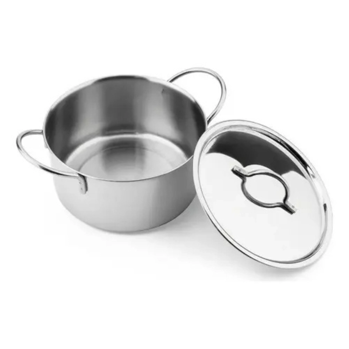 PANELA CAÇAROLA INOX COM TAMPA E ALÇA SERVIR PEQUENA TUUT INOX PANELA CAÇAROLA INOX COM TAMPA E ALÇA SERVIR PEQUENA TUUT INOX