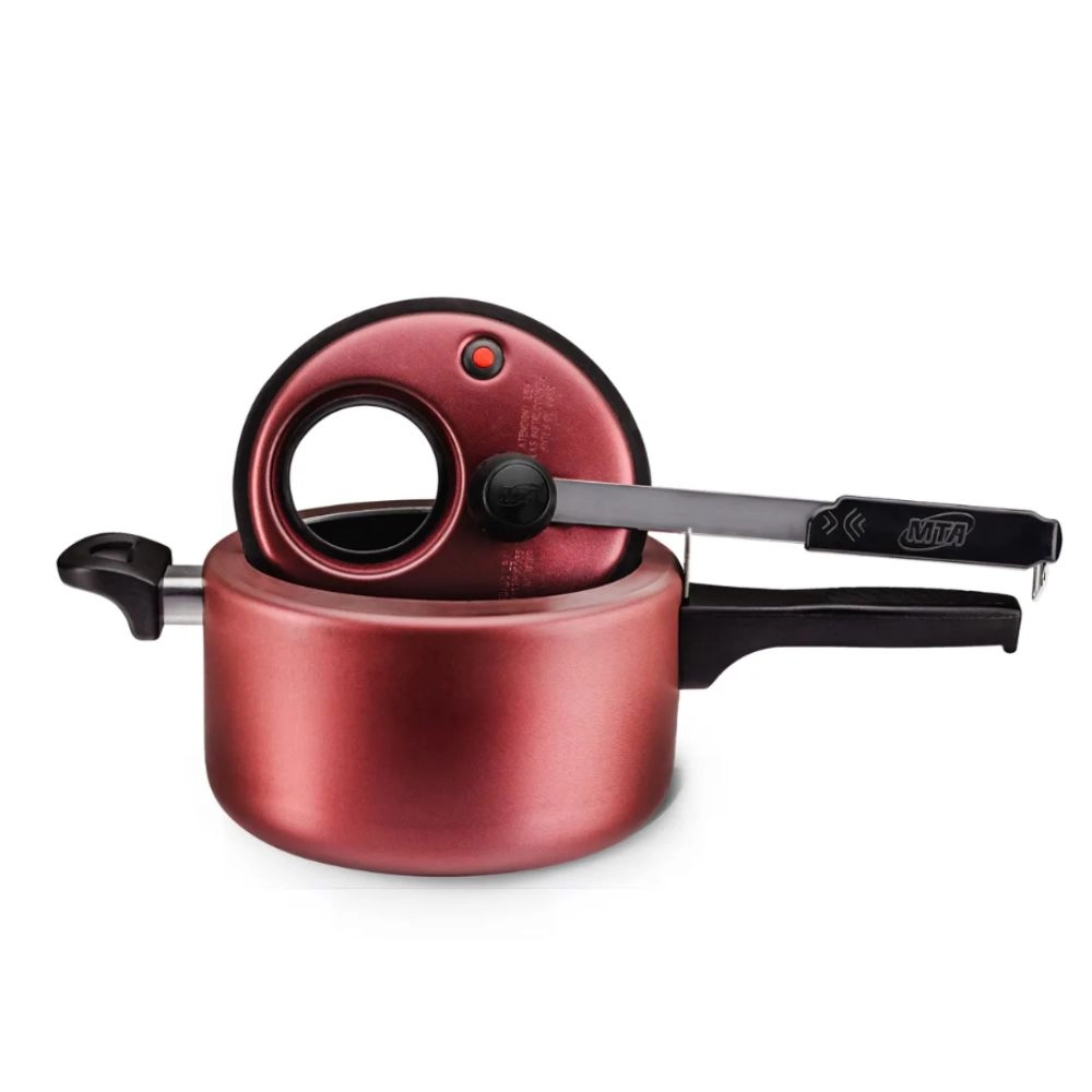 Panela De Pressão Antiaderente Cereja Com Visor 3,0l Mta Panela De Pressão Antiaderente Cereja Com Visor 3,0l Mta