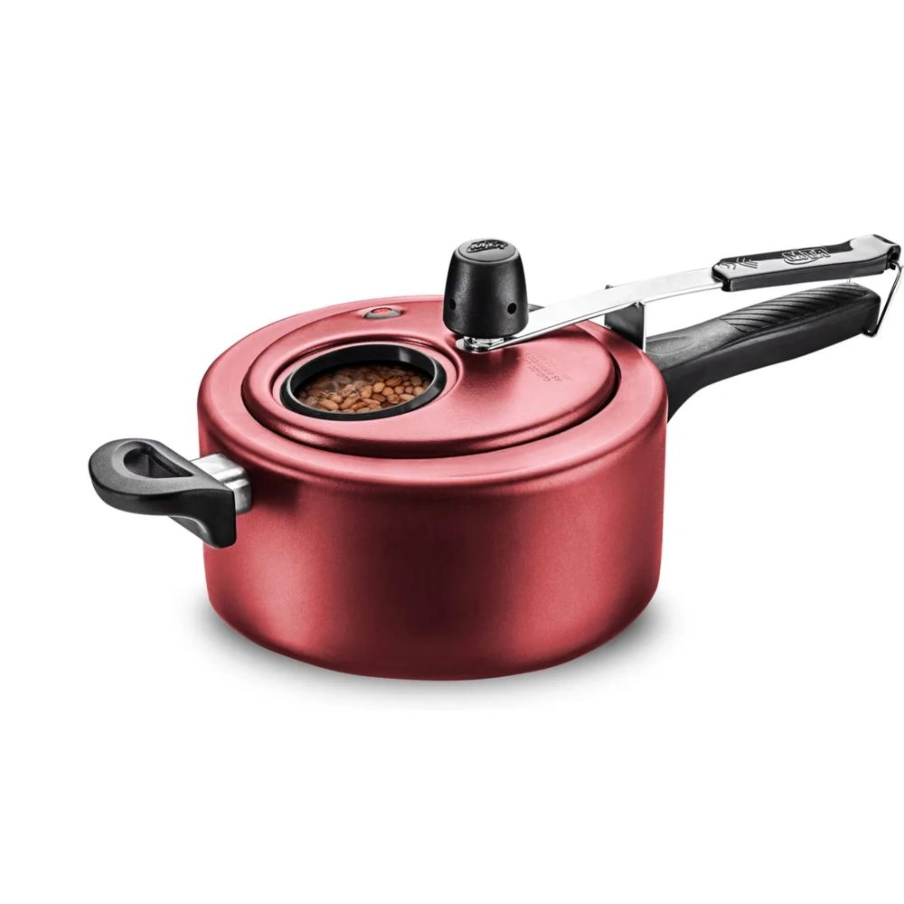 Panela De Pressão Antiaderente Cereja Com Visor 3,0l Mta Panela De Pressão Antiaderente Cereja Com Visor 3,0l Mta