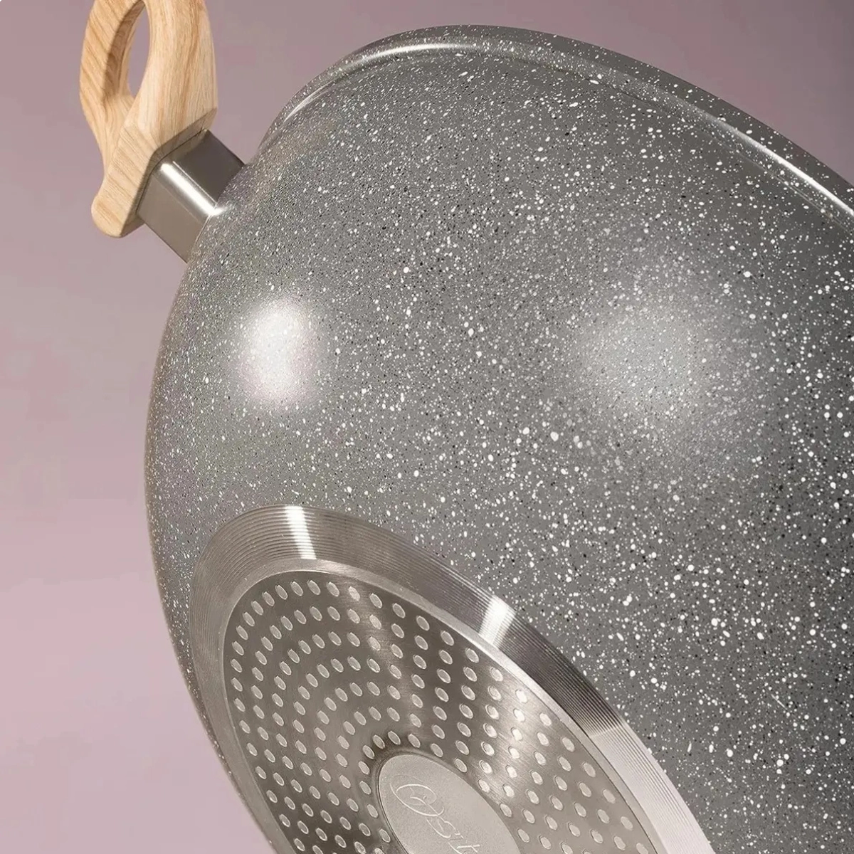 PANELA WOK CERAMIC MARBLE EM ALUMÍNIO 31,5CM DARK GREY OSTER PANELA WOK CERAMIC MARBLE EM ALUMÍNIO 31,5CM DARK GREY OSTER