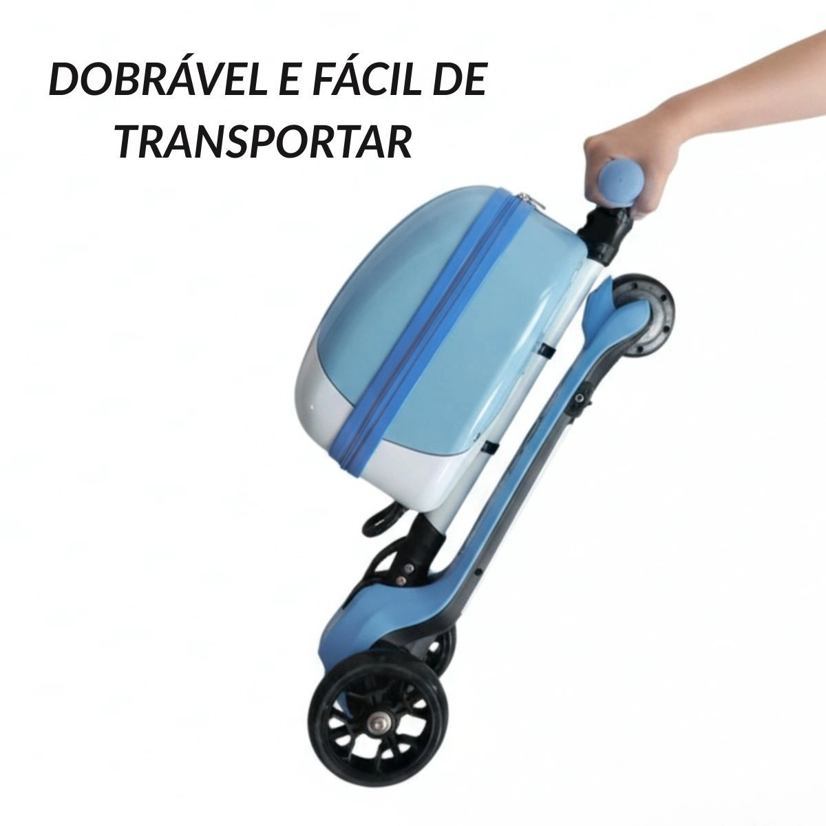 PATINETE ELÉTRICO INFANTIL IMPORTWAY COM MALA AZUL BW450AZ