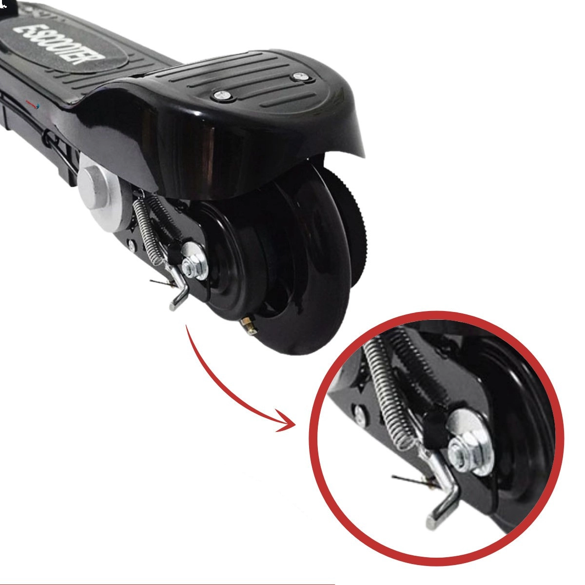 PATINETE MOTORIZADO INFANTIL SCOOTER RECARREGÁVEL DOBRÁVEL CINZA E PRETO