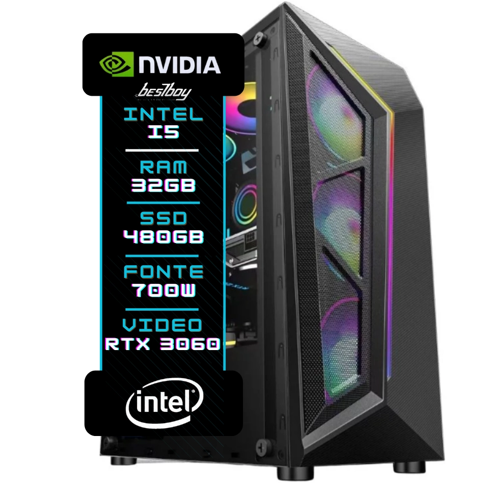 PC GAMER INTEL I5-12400F 32GB RTX 3060M 12GB SSD M.2 480GB WINDOWS 10 TRIAL - BESTBOY