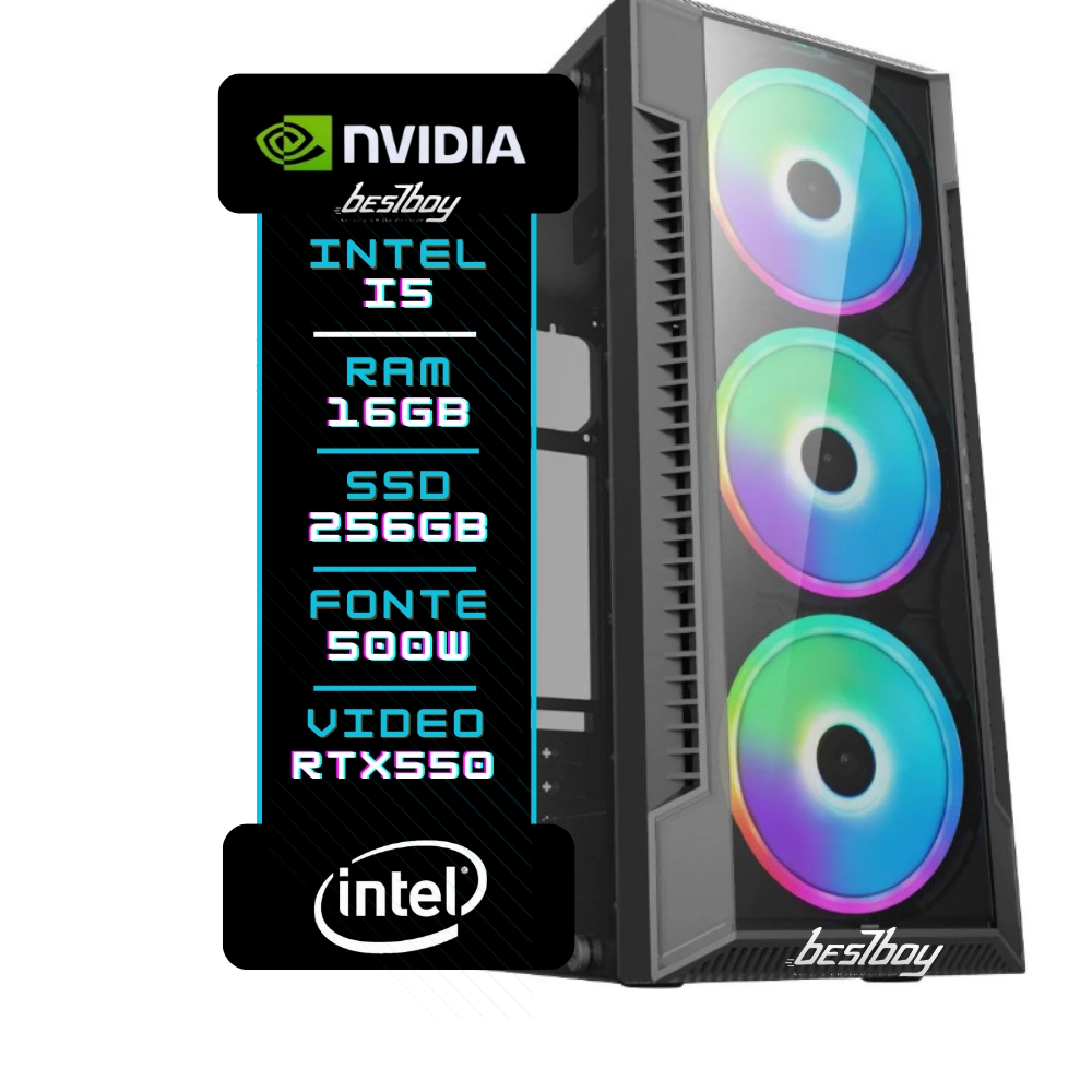 Pc Gamer Intel I5-4570 16gb Rx 550 4gb Ssd 256gb  Gamer e Monitor 20" Windows 10 - TRIAL