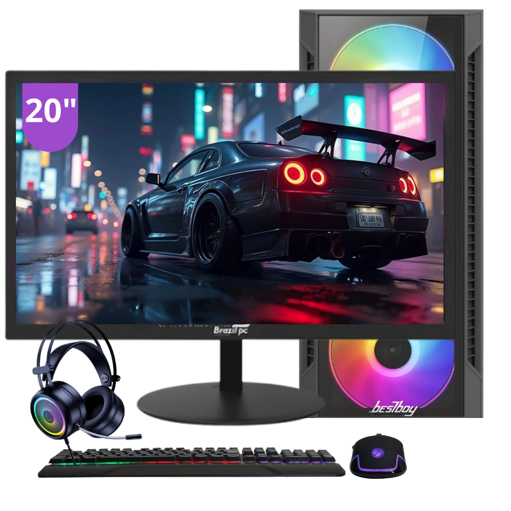 Pc Gamer Intel I5-4570 16gb Rx 550 4gb Ssd 256gb  Gamer e Monitor 20" Windows 10 - TRIAL