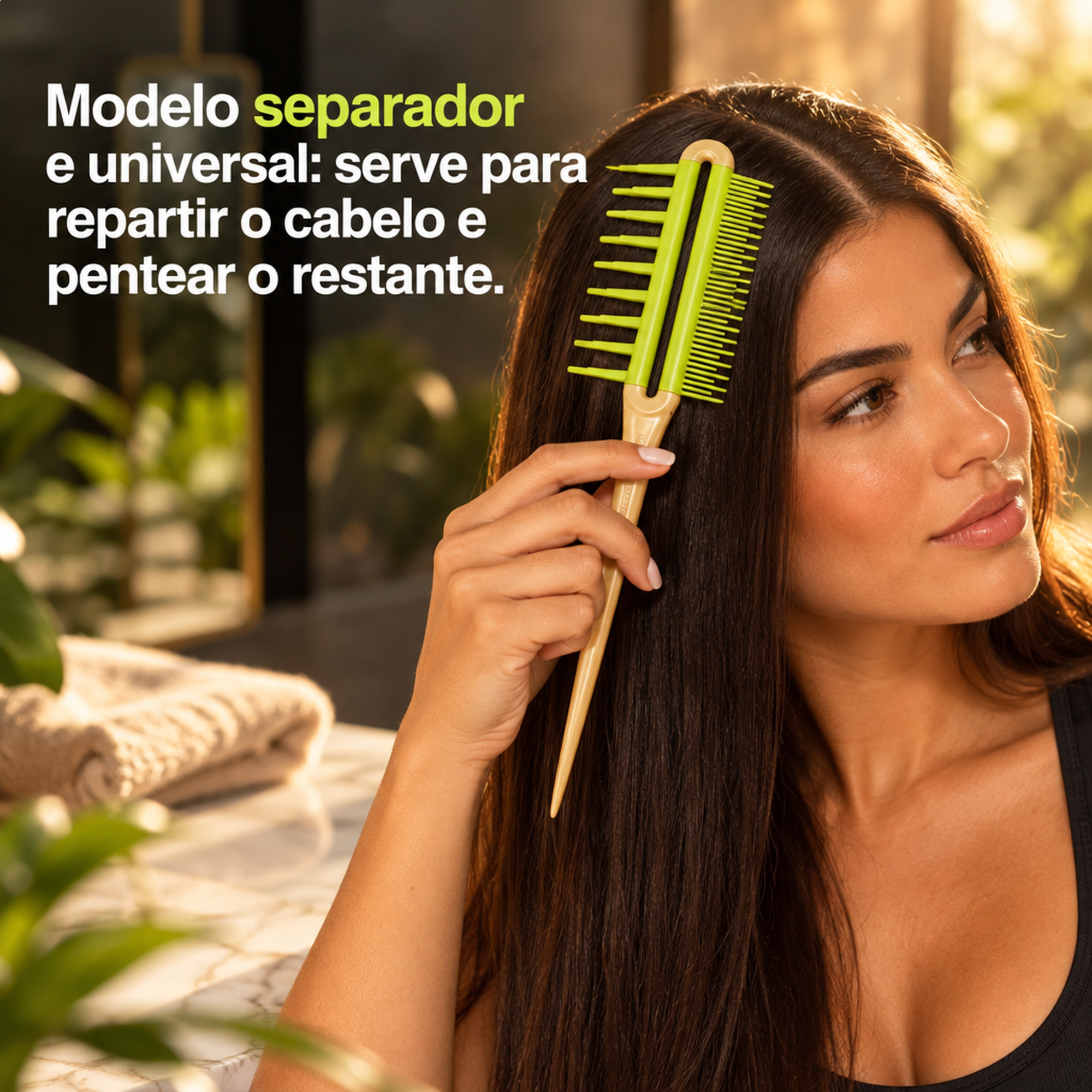 PENTE TRIPLO PROART VERDE DESEMBARAÇADOR PLÁSTICO PENTE TRIPLO PROART VERDE DESEMBARAÇADOR PLÁSTICO