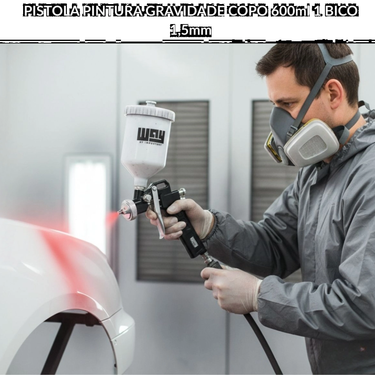 PISTOLA DE PINTURA GRAVIDADE COPO 600ML 1,5MM IMPORTWAY PISTOLA DE PINTURA GRAVIDADE COPO 600ML 1,5MM IMPORTWAY