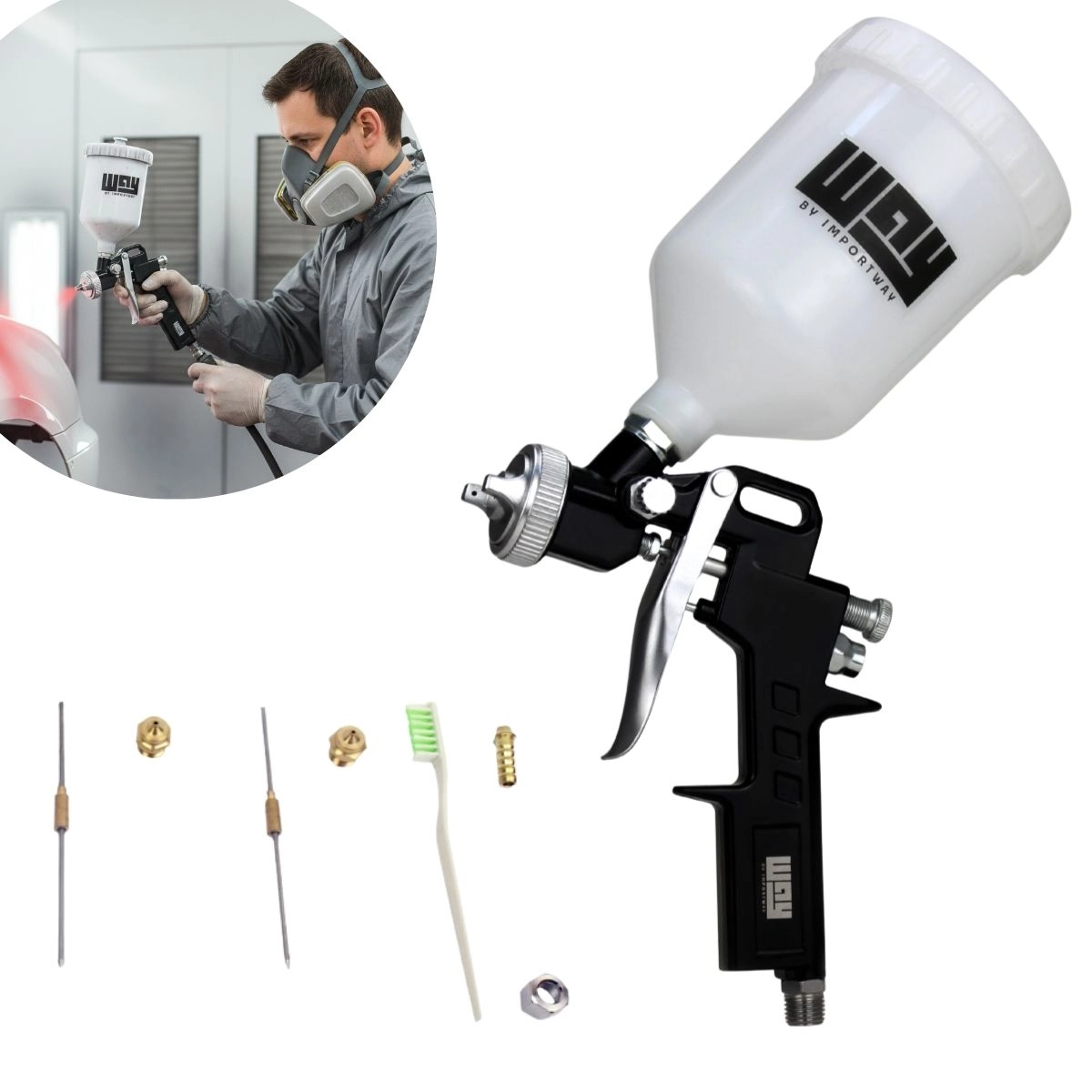 PISTOLA DE PINTURA GRAVIDADE COPO 600ML 1,5MM IMPORTWAY PISTOLA DE PINTURA GRAVIDADE COPO 600ML 1,5MM IMPORTWAY