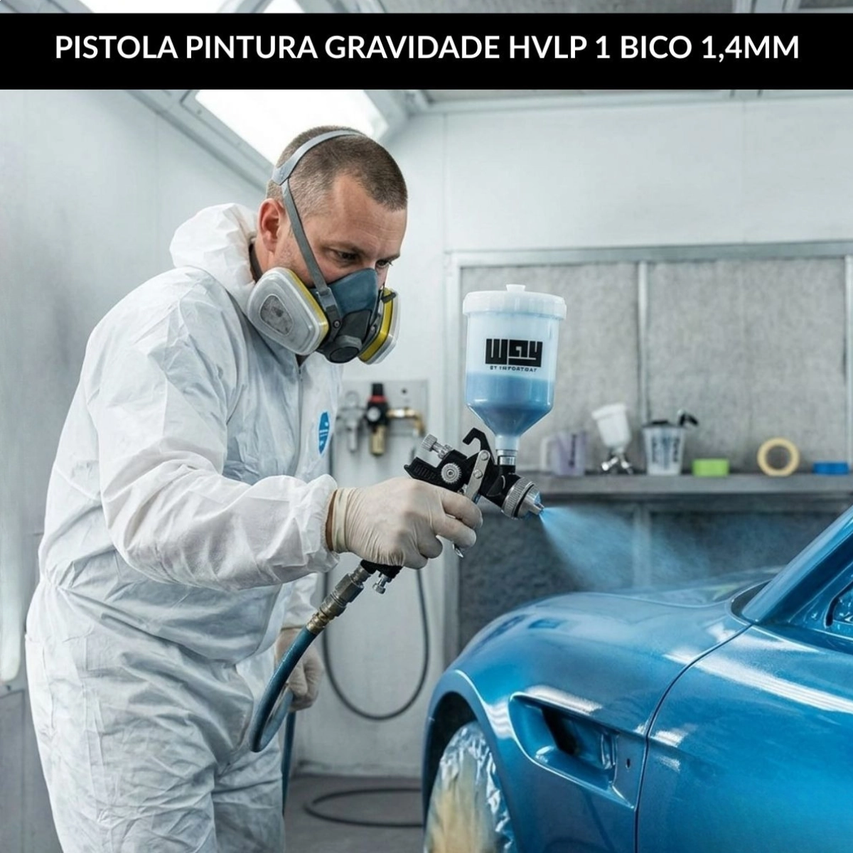 PISTOLA DE PINTURA GRAVIDADE HVLP 600ML 1,4MM IMPORTWAY