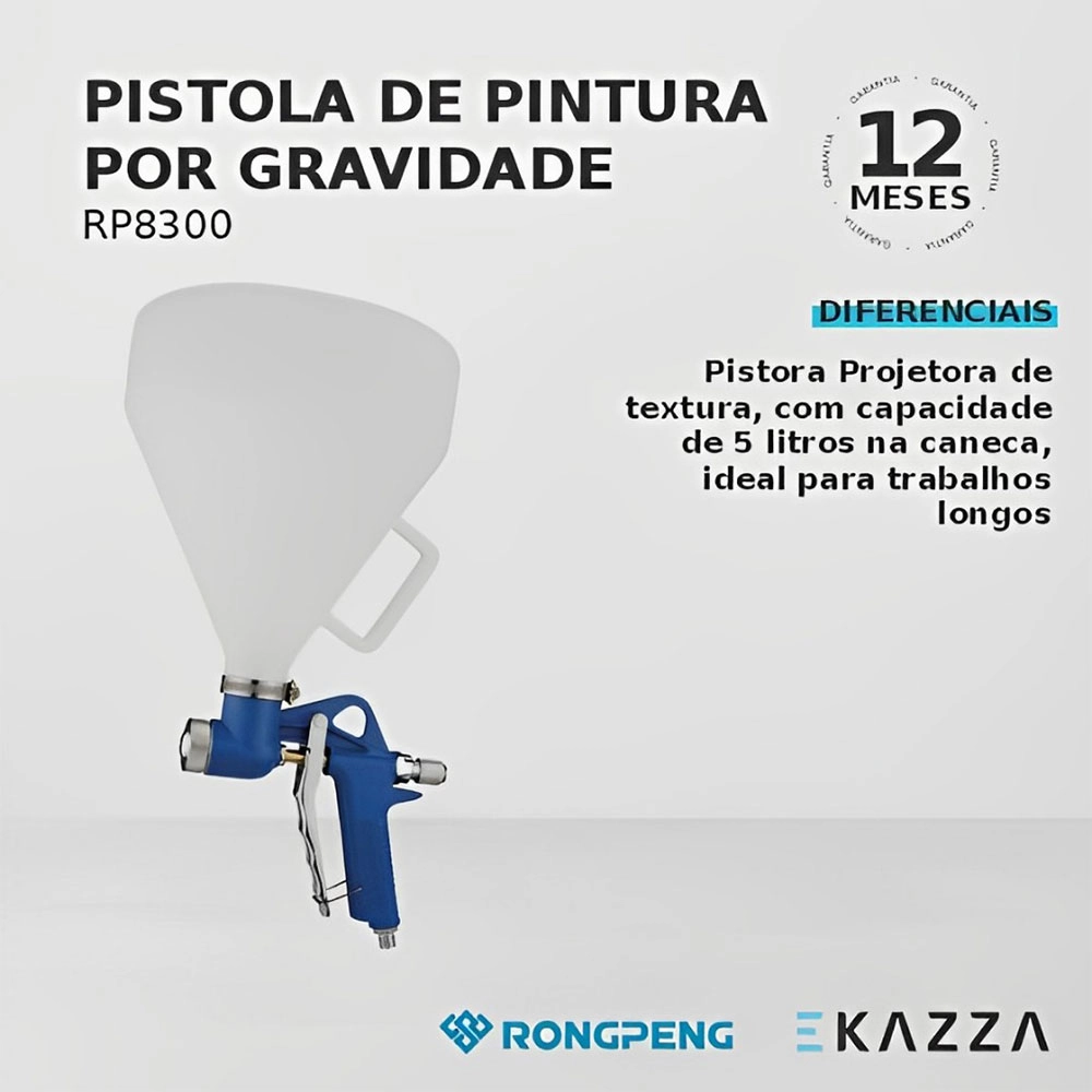 Pistola Projetora de Textura Rongpeng 5 Litros