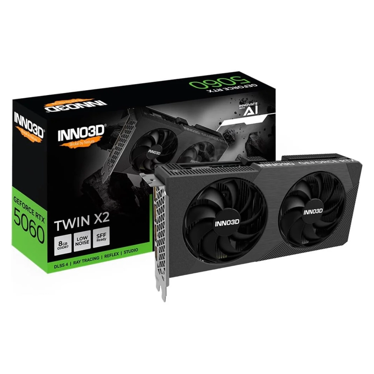 PLACA DE VIDEO RTX5060 8GB GDDDR7 128BITS INNO3D TWIN X2 PLACA DE VIDEO RTX5060 8GB GDDDR7 128BITS INNO3D TWIN X2