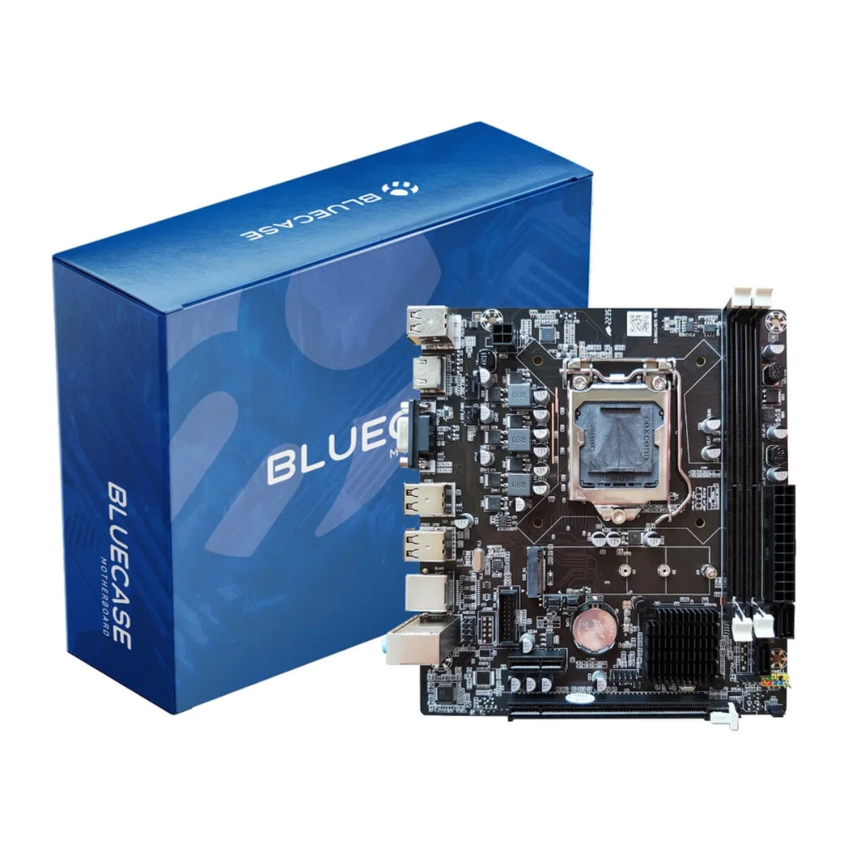 PLACA MÃE BLUECASE BMBH61 DDR3 LGA 1155 REDE 1000 H61 NVME COR PRETO