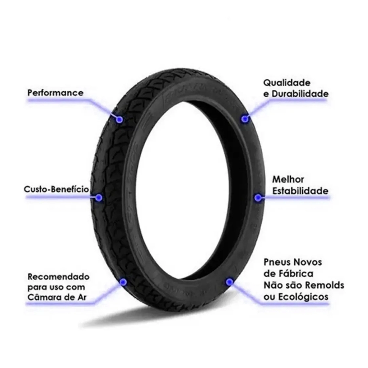 Pneu Dianteiro 2.75-18 M/c 42p - Str7000 C/c Pneu Dianteiro 2.75-18 M/c 42p - Str7000 C/c