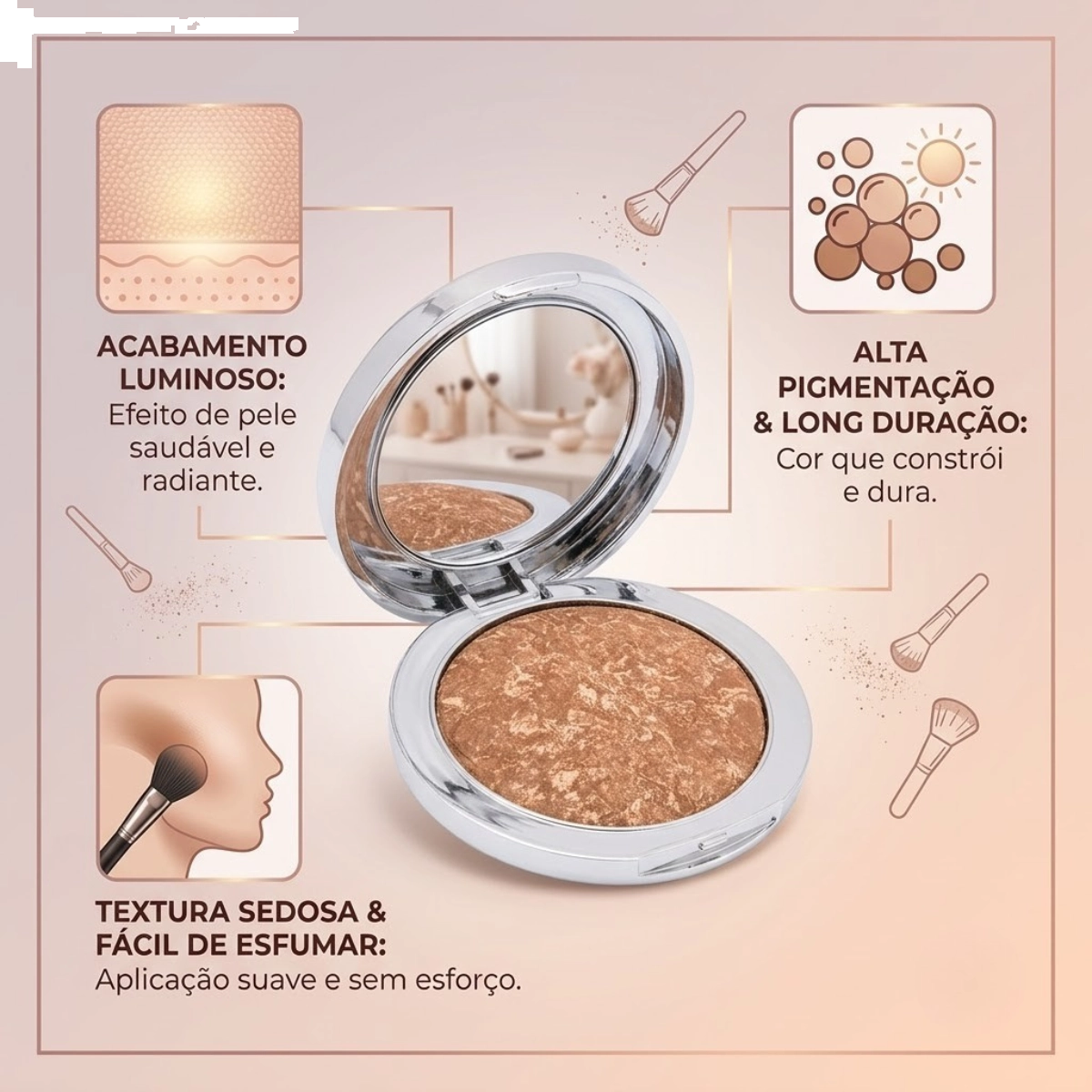 PO BRONZEADOR BRONZER FEELS LIKE SUN SOLARIS BLOW RUBY ROSE PO BRONZEADOR BRONZER FEELS LIKE SUN SOLARIS BLOW RUBY ROSE