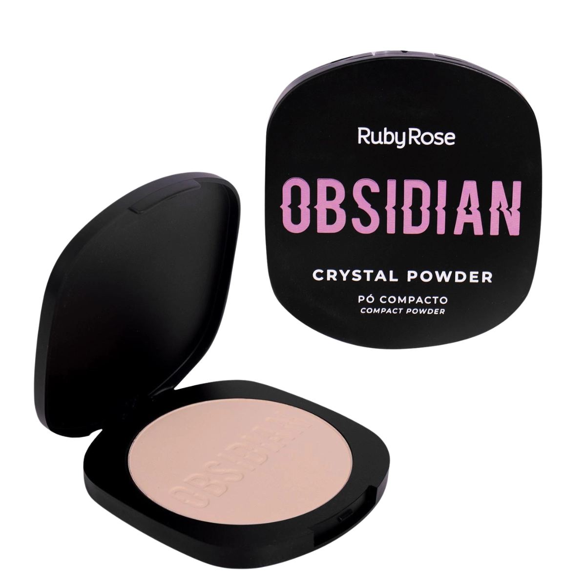PO COMPACTO AVELUDADO PC03 OBSIDIAN HB18003 RUBY ROSE