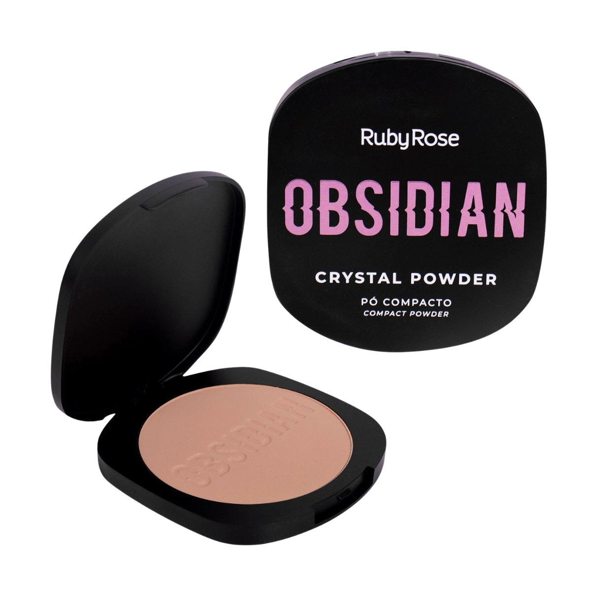 PO COMPACTO AVELUDADO PC05 OBSIDIAN HB18005 RUBY ROSE