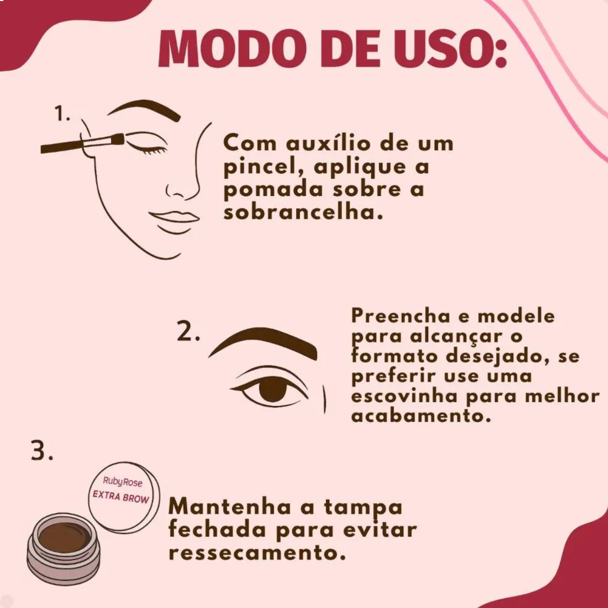 POMADA MODELADORA DE SOBRANCELHAS RUBY ROSE EXTRA BROW RUSSET POMADA MODELADORA DE SOBRANCELHAS RUBY ROSE EXTRA BROW RUSSET
