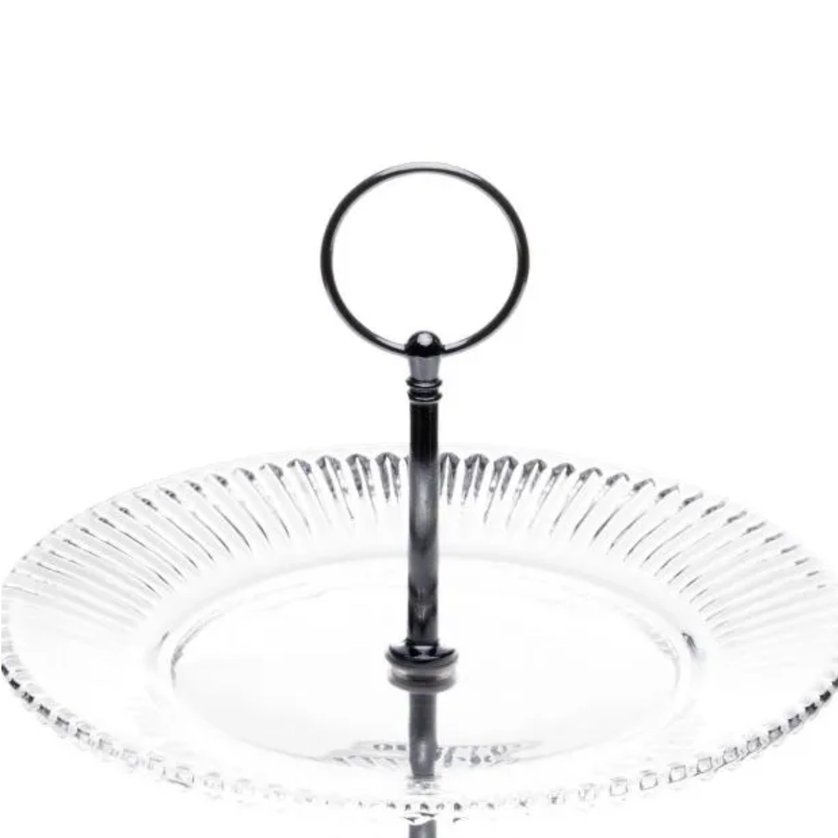 PORTA DOCES 2 ANDARES DE CRISTAL DE CHUMBO RENAISSANCE 18,5 X 22,5 X 24