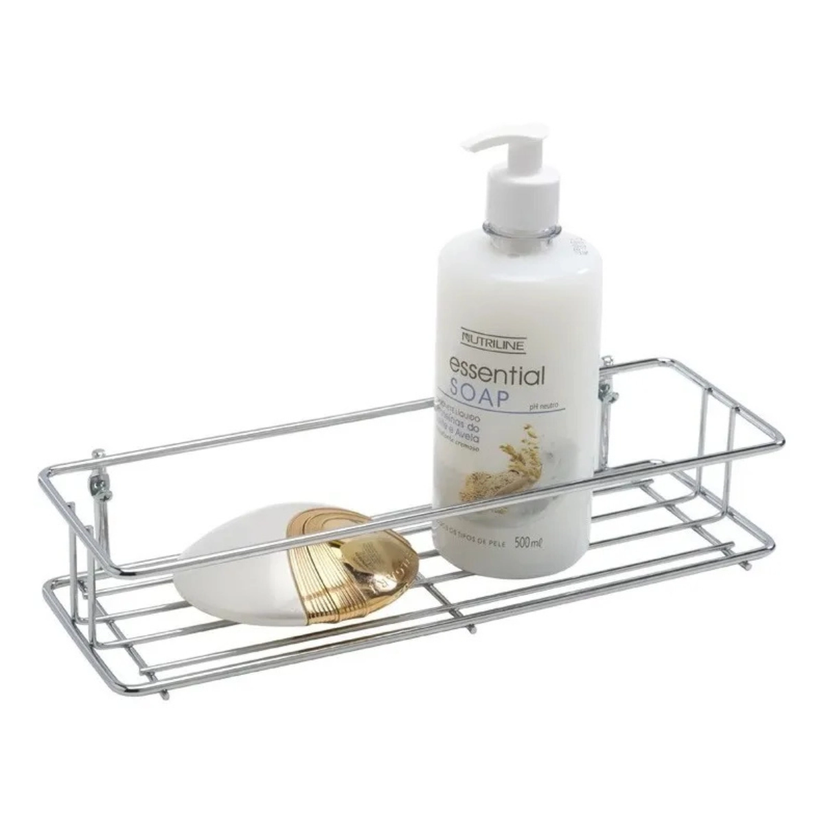 PORTA OBJETOS PEQUI LATERAL 310 X 60 X 110MM SCHMITT 2200 PRATEADO