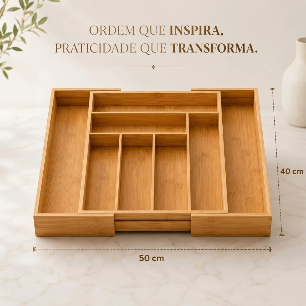 PORTA TALHER EXTENSÍVEL ORGANIZADOR BAMBU 7 DIVISÓRIAS MIMO STYLE PORTA TALHER EXTENSÍVEL ORGANIZADOR BAMBU 7 DIVISÓRIAS MIMO STYLE