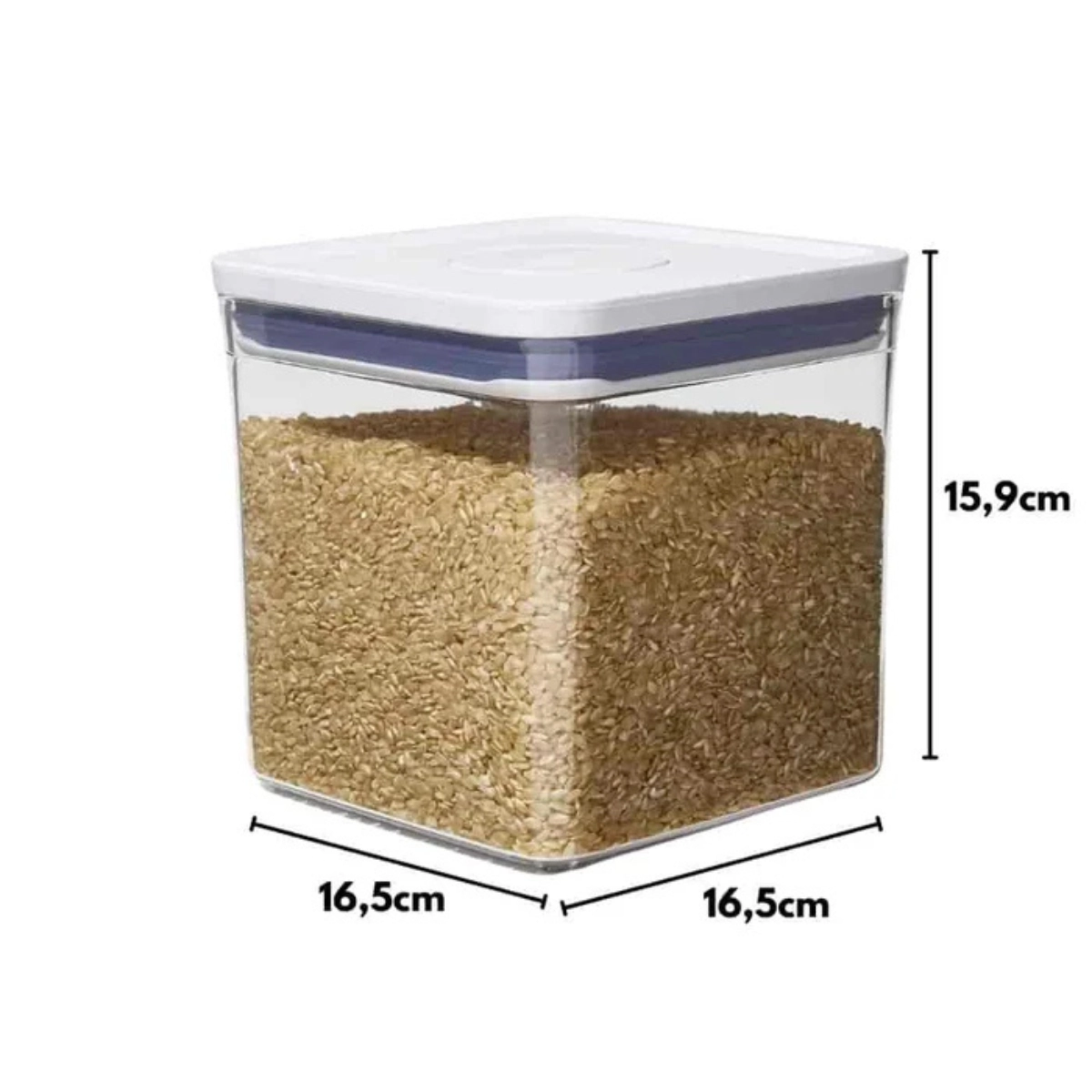 POTE PARA ALIMENTOS TRANSPARENTE OXO POP 2.0 QUADRADO 2,6 LITROS