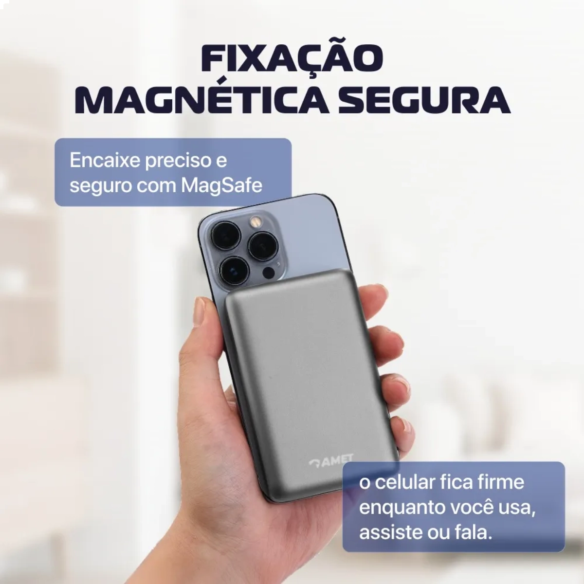 POWER BANK MAGNETICO MAGSAFE AMET 10000MAH 20W RAPIDO IOS POWER BANK MAGNETICO MAGSAFE AMET 10000MAH 20W RAPIDO IOS