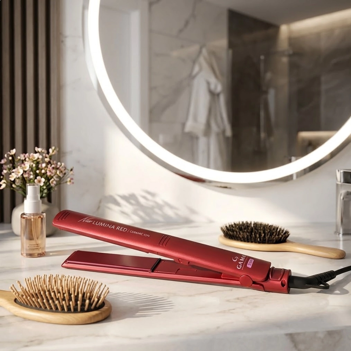 PRANCHA DE CABELO GAMA ELEGANCE NEW LUMINA RED CERAMIC ÍON VERMELHA BIVOLT PRANCHA DE CABELO GAMA ELEGANCE NEW LUMINA RED CERAMIC ÍON VERMELHA BIVOLT