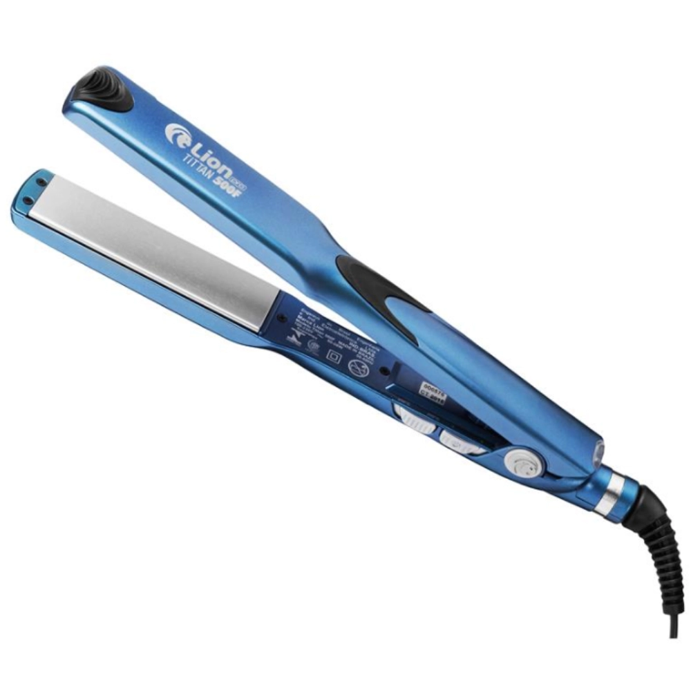 Prancha de Cabelo Profissional | Alta Temperatura 250°C | Placa de Cerâmica com Turmalina | Bivolt Automático | Cabo 3m Giratório - AZUL