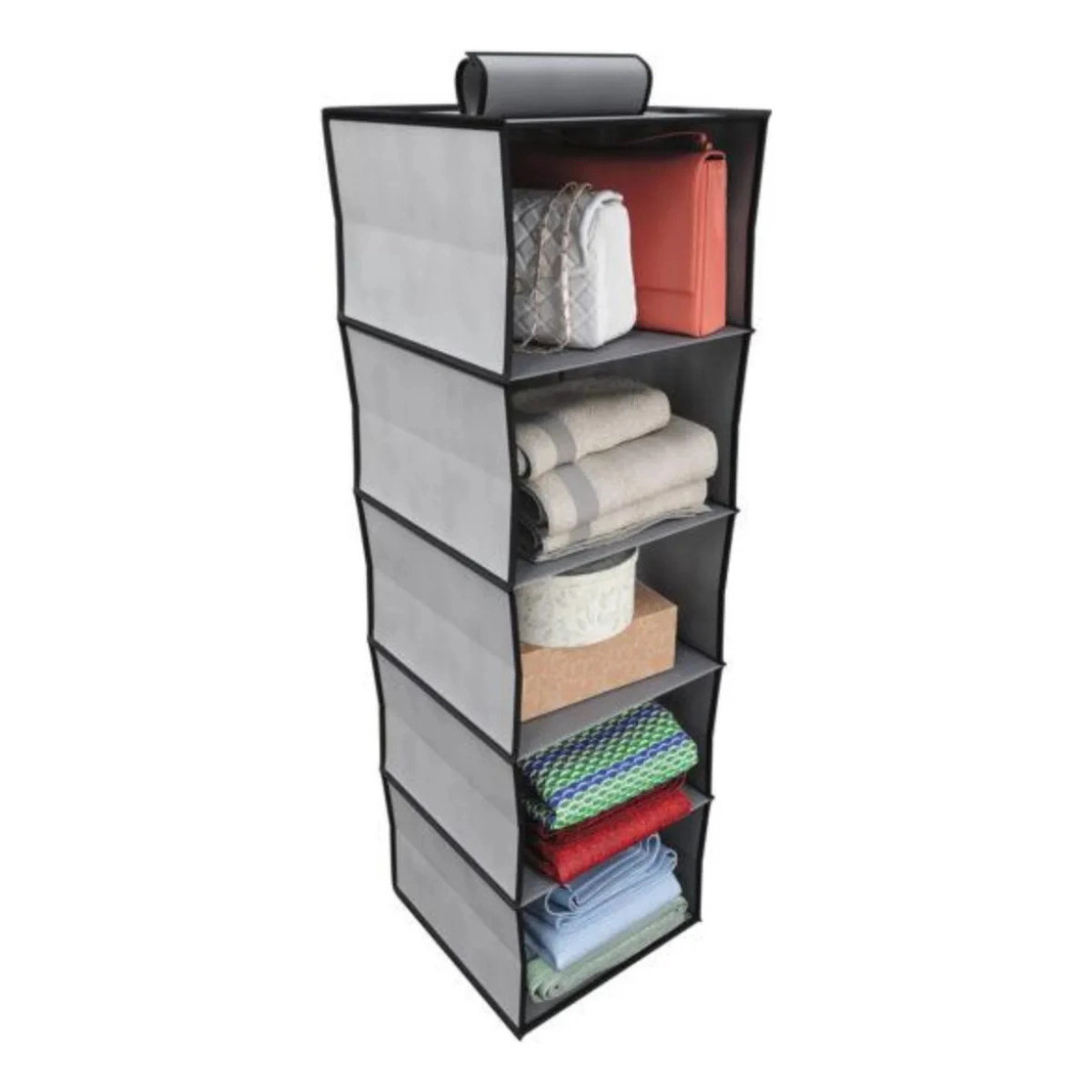 PRATELEIRA DOBRÁVEL ORGANIZADORA DE ROUPAS COM 5 DIVISORIAS