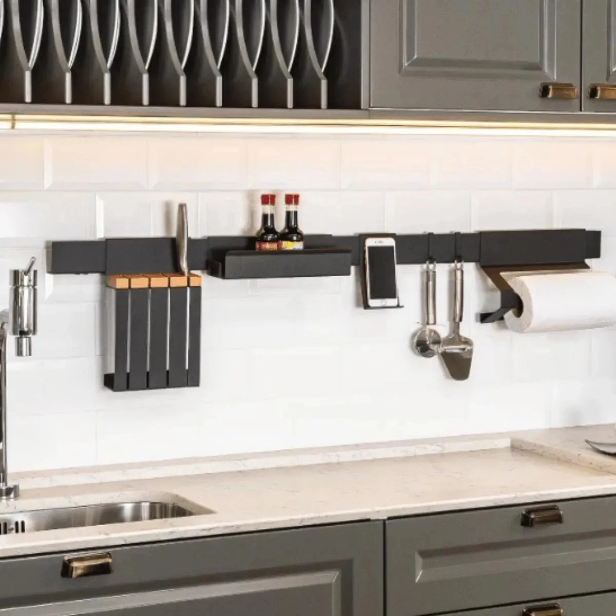 PRATELEIRA ORGANIZADORA PRETA 6 PEÇAS MASTER SCHMITT PRETO PRATELEIRA ORGANIZADORA PRETA 6 PEÇAS MASTER SCHMITT PRETO