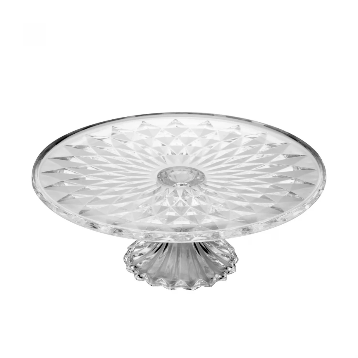 PRATO PARA BOLO DIAMOND CRISTAL ECOLÓGICO COM PÉ E TAMPA LYOR PRATO PARA BOLO DIAMOND CRISTAL ECOLÓGICO COM PÉ E TAMPA LYOR