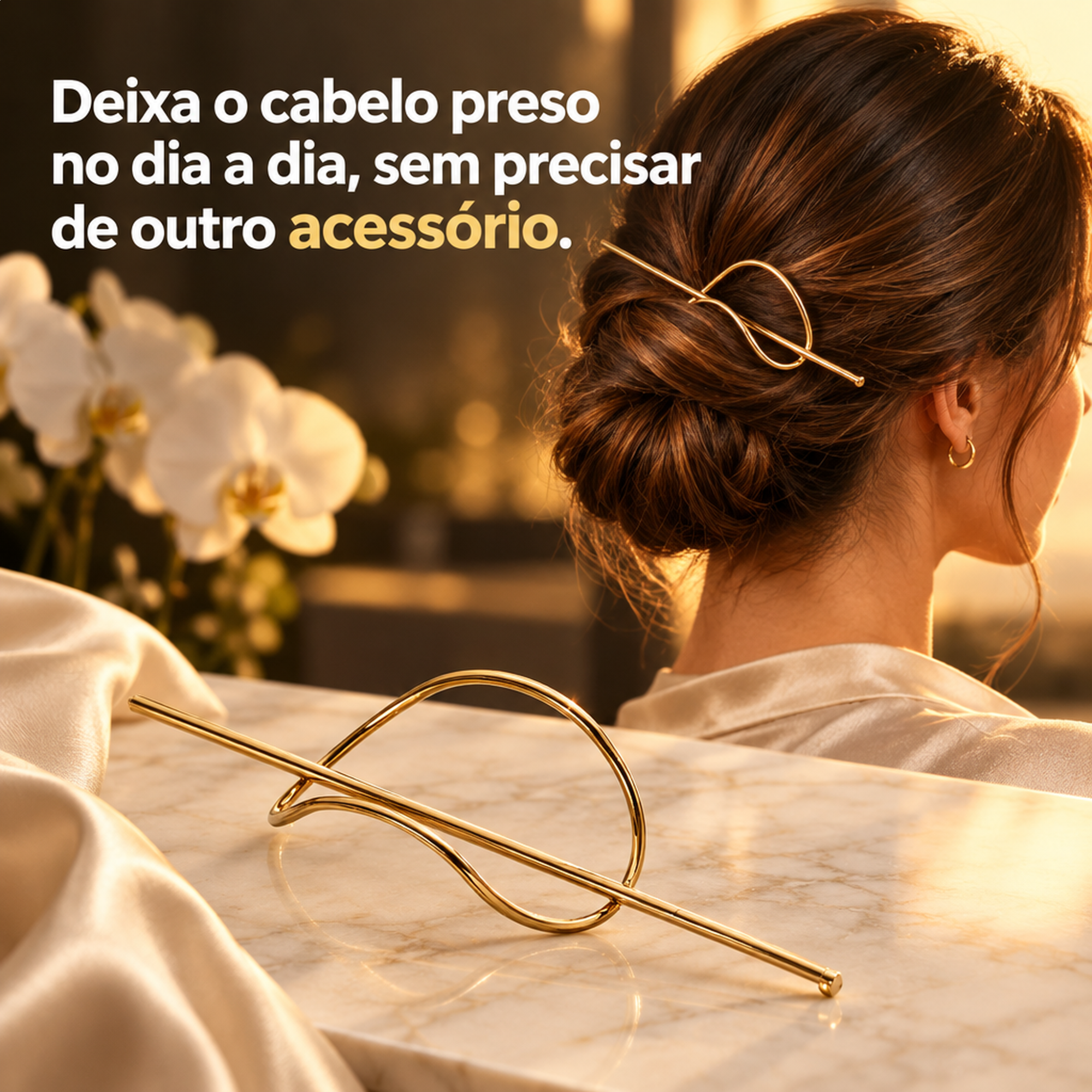PRENDEDOR DE CABELO GOLD HAIR PROART
