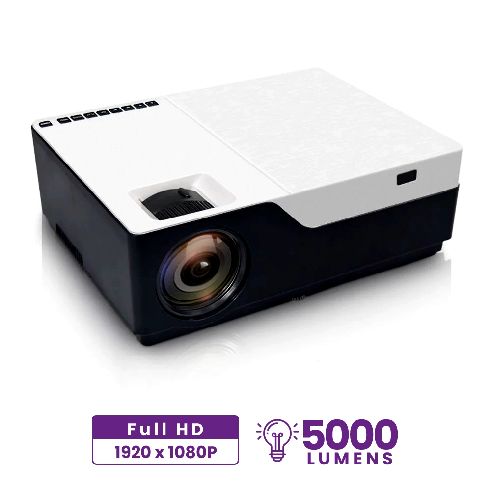 Projetor Brazilpc Bpc-1080p M18 5000 Lumens Preto/branco