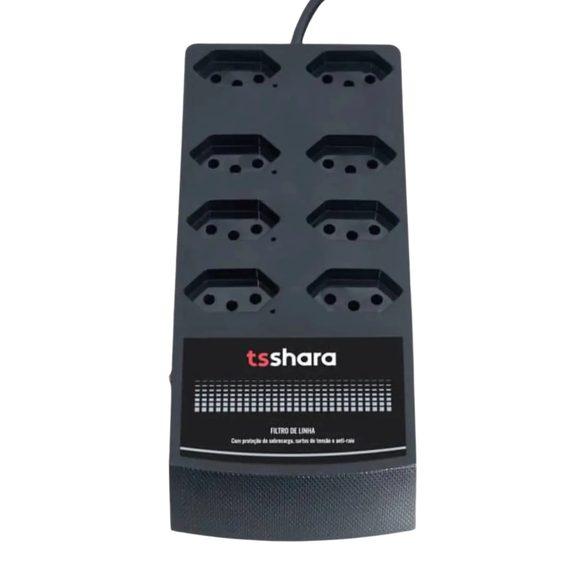 PROTETOR DE SURTO E FILTRO DE LINHA COM USB TS SHARA 8T BIVOLT ANTI-RAIO